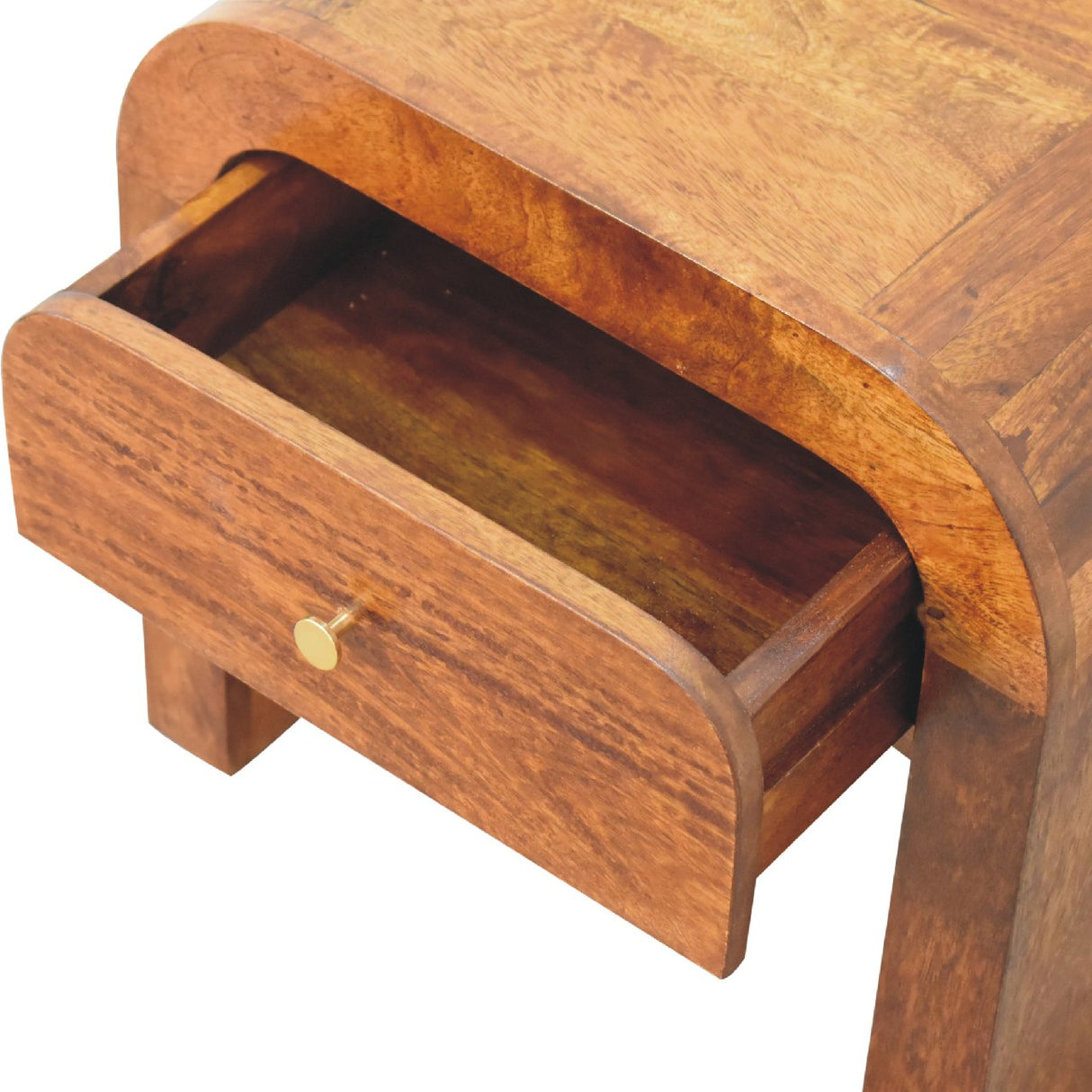 Solid Mango Wood Bedside Cabinet With 1 Drawer - Darcy