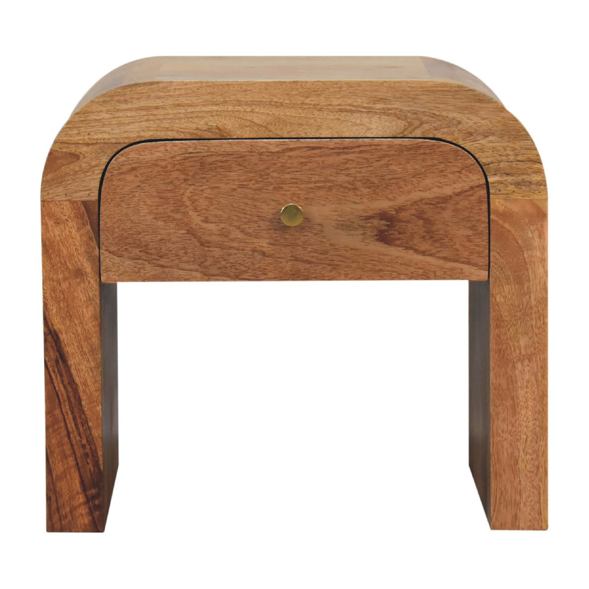 Solid Mango Wood Bedside Cabinet With 1 Drawer - Darcy
