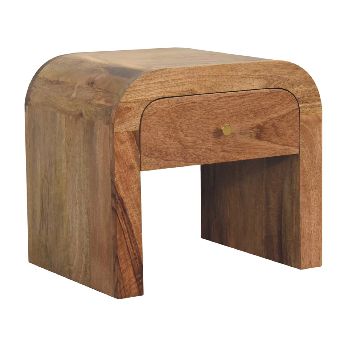 Solid Mango Wood Bedside Cabinet With 1 Drawer - Darcy
