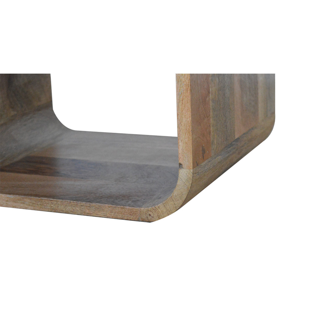 Solid Mango Wood Bedside Cabinet With 1 Drawer - London