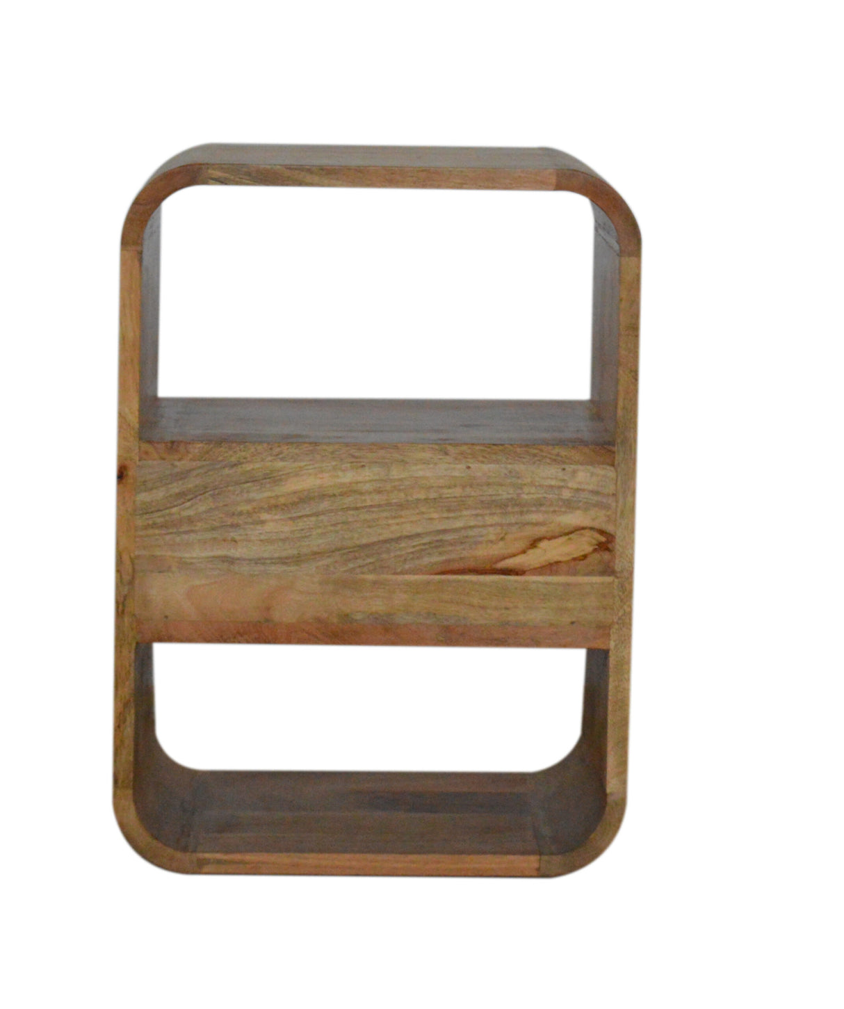 Solid Mango Wood Bedside Cabinet With 1 Drawer - London