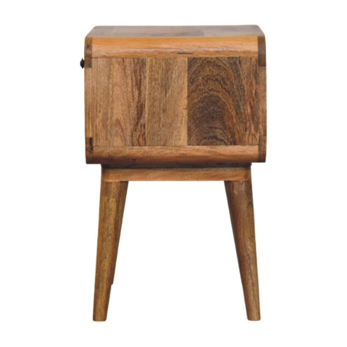Solid Mango Wood Bedside Cabinet With 1 Drawer And Open Slot - Avora