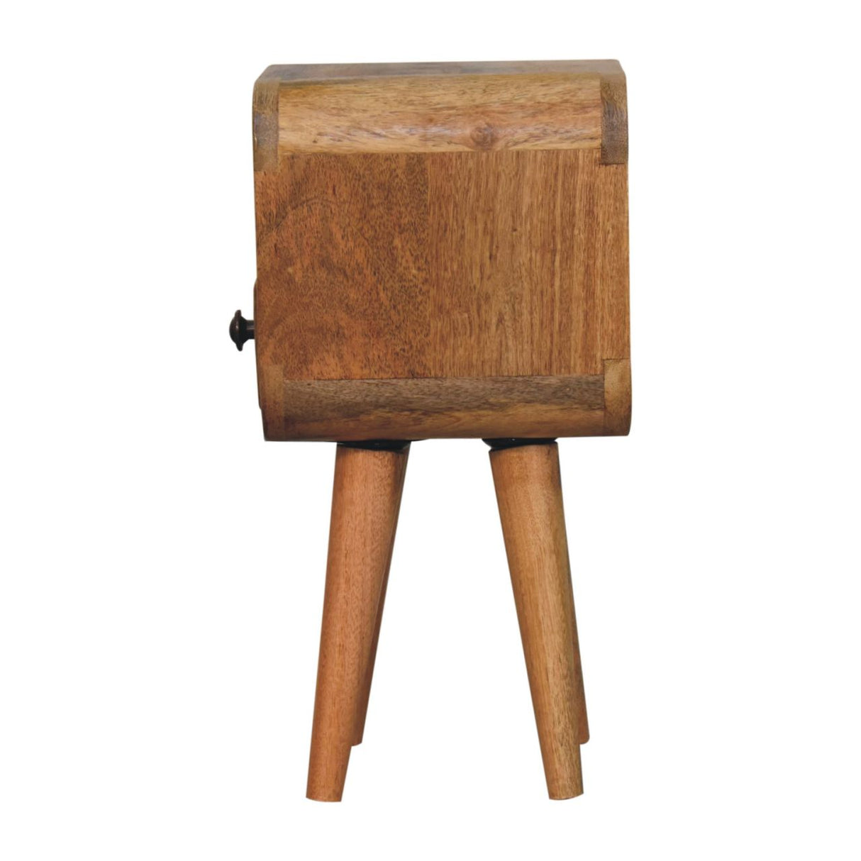 Solid Mango Wood Bedside Cabinet With 1 Drawer And Open Slot - Exeter