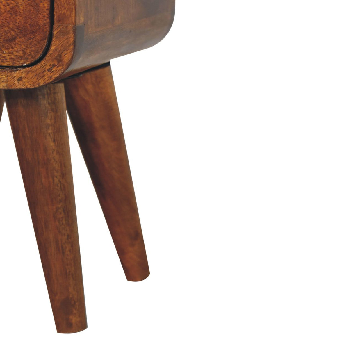 Solid Mango Wood Bedside Cabinet With 1 Drawer And Open Slot - Exeter