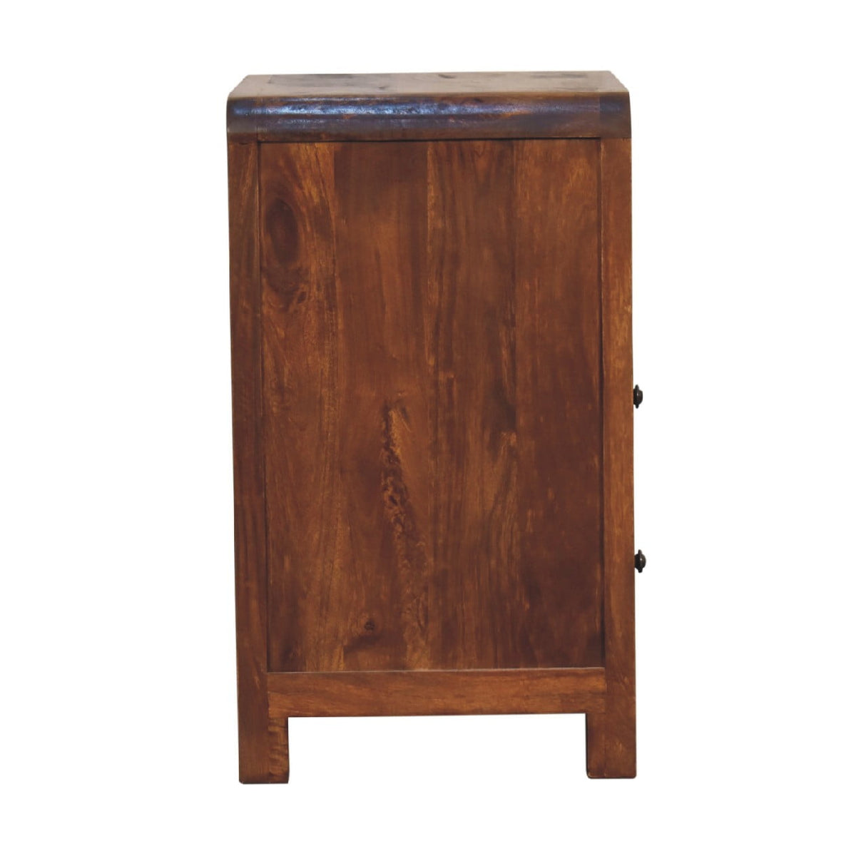 Solid Mango Wood Bedside Cabinet With 2 Drawers - Aspen