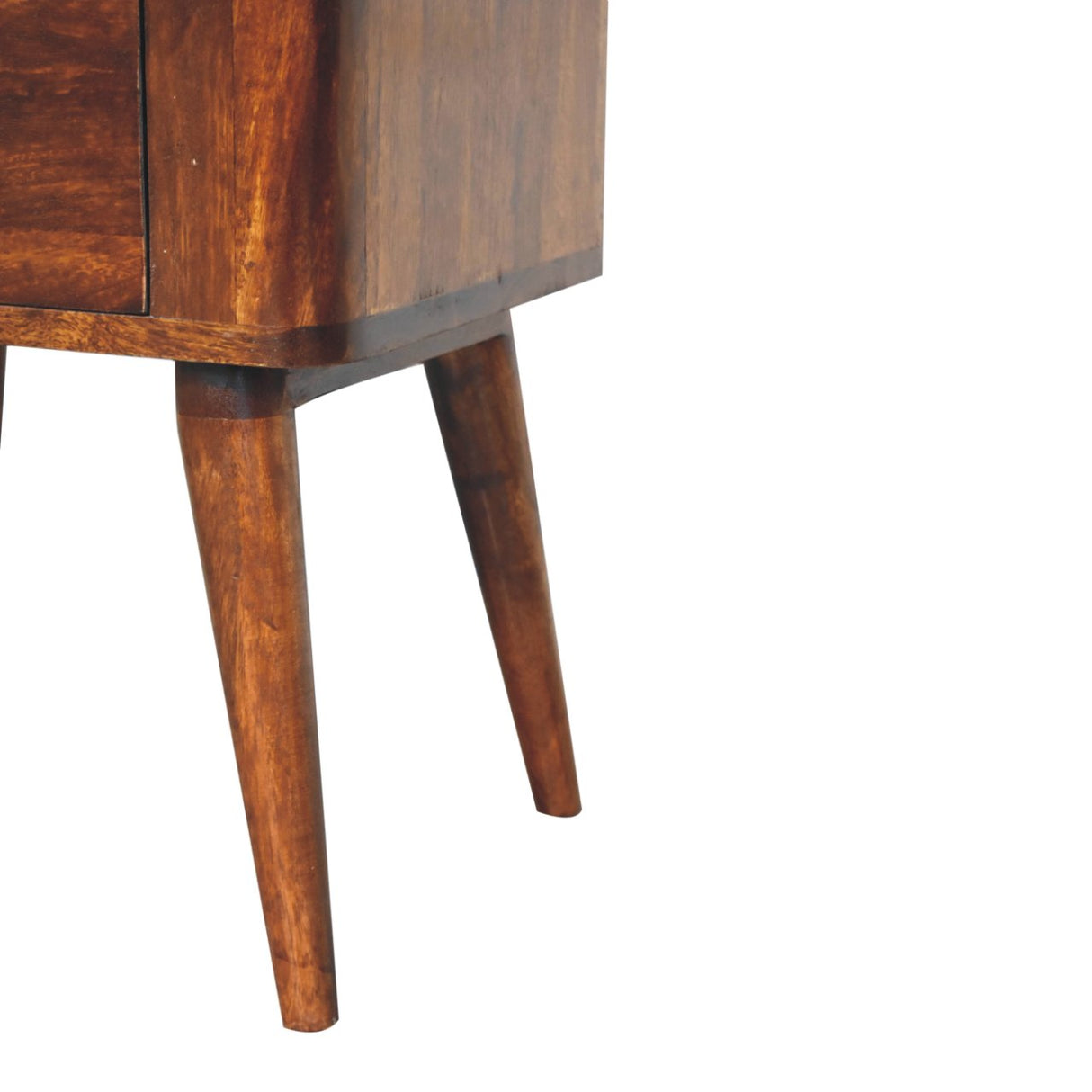 Solid Mango Wood Bedside Cabinet With 2 Drawers - Bera