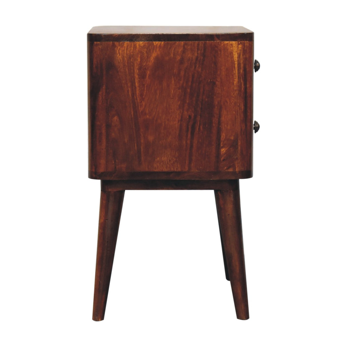 Solid Mango Wood Bedside Cabinet With 2 Drawers - Bera