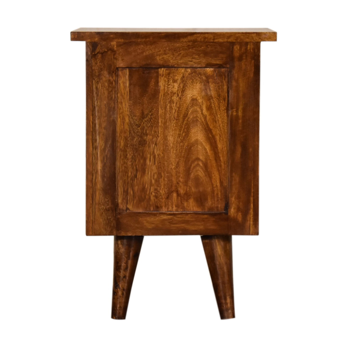 Solid Mango Wood Bedside Cabinet With 2 Drawers - Birmingham