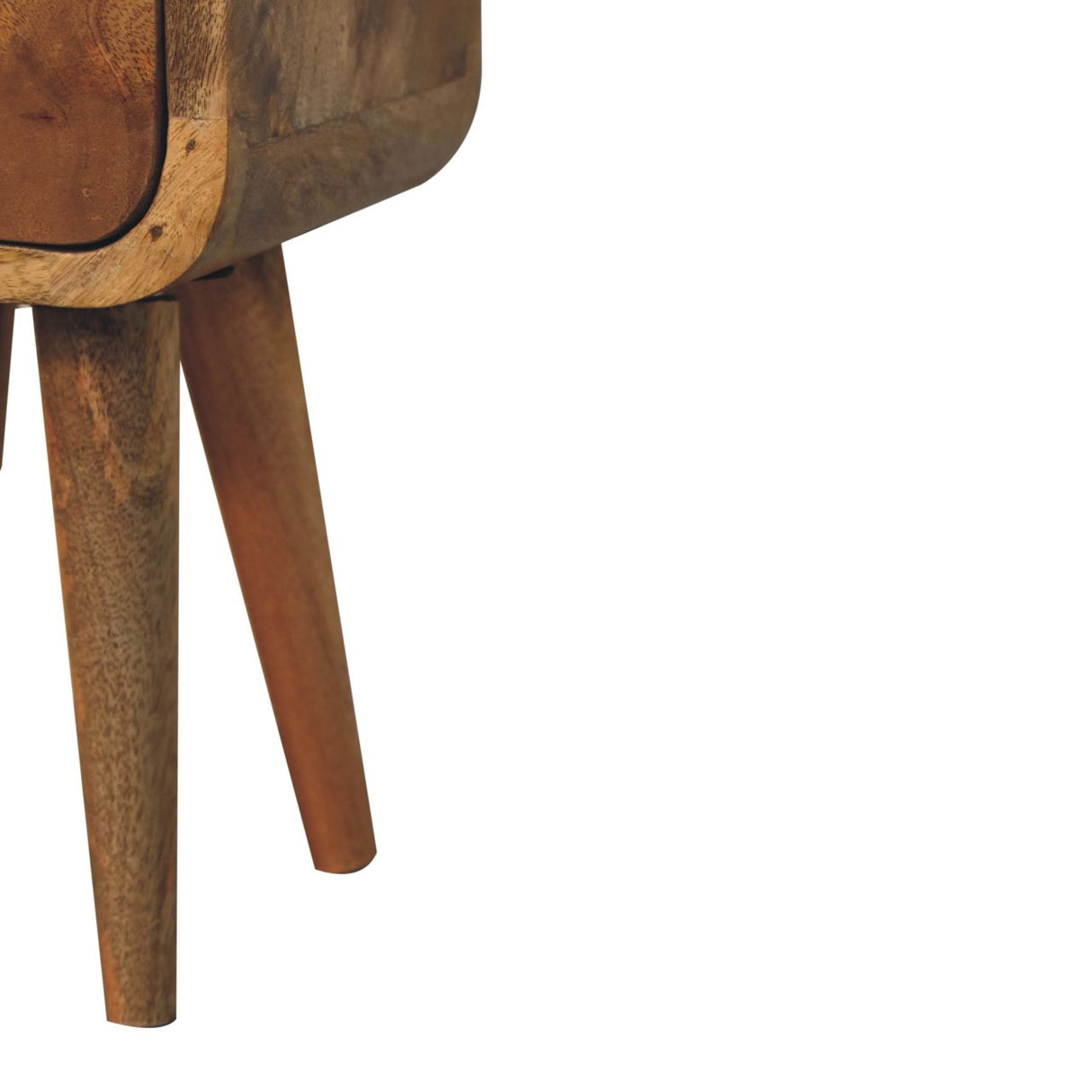 Solid Mango Wood Bedside Cabinet With 2 Drawers - Exeter