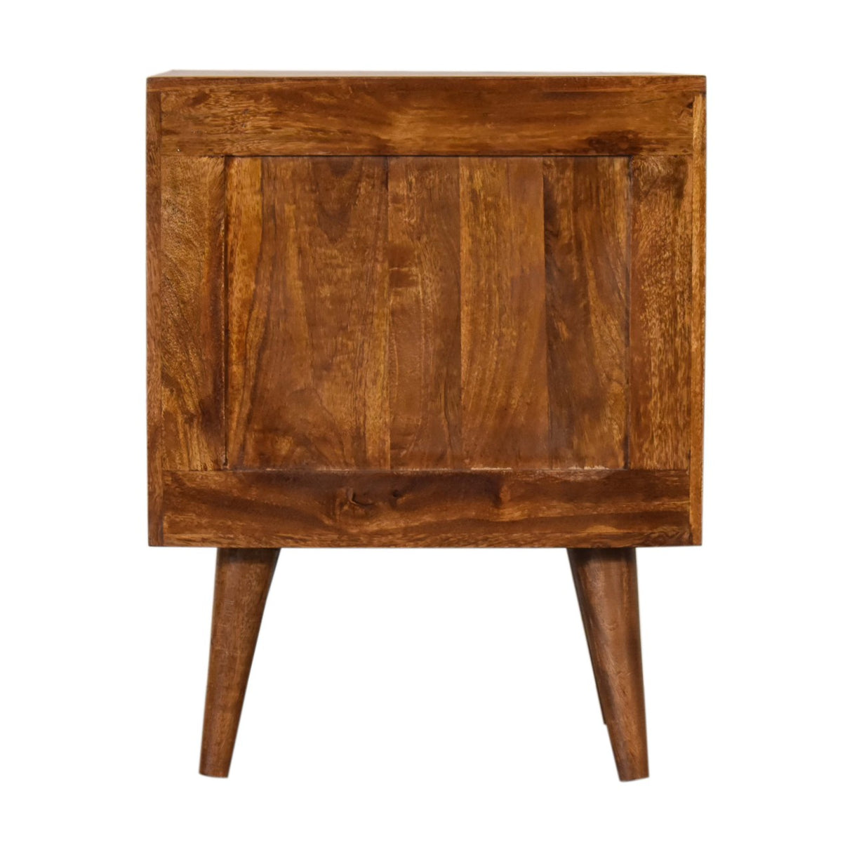 Solid Mango Wood Bedside Cabinet With 2 Drawers - Lille