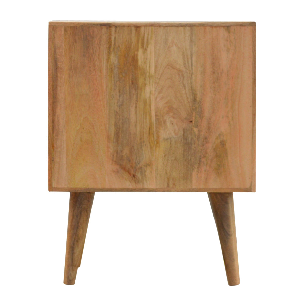 Solid Mango Wood Bedside Cabinet With 2 Drawers - Lille