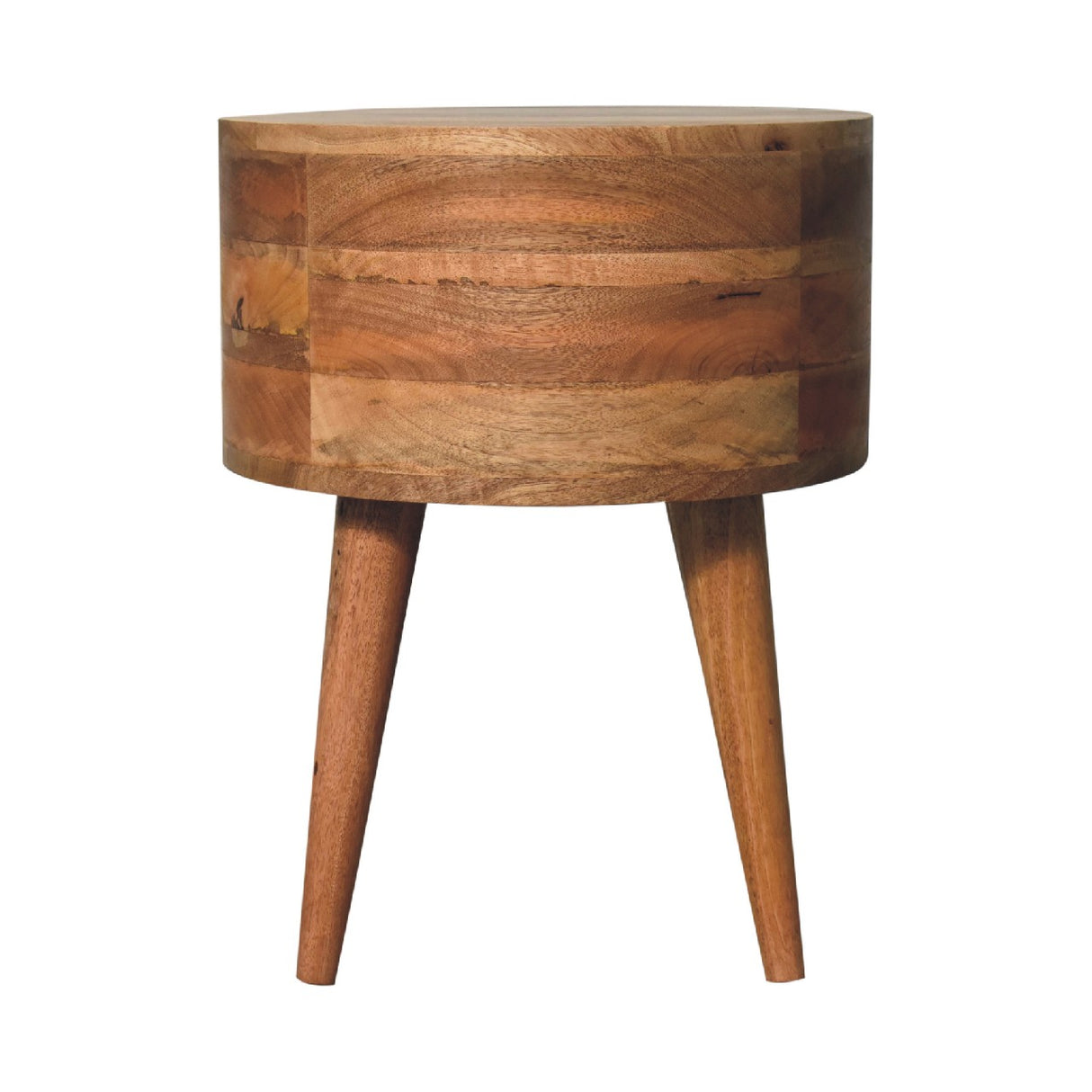 Solid Mango Wood Bedside Cabinet With 2 Drawers - Odyssey