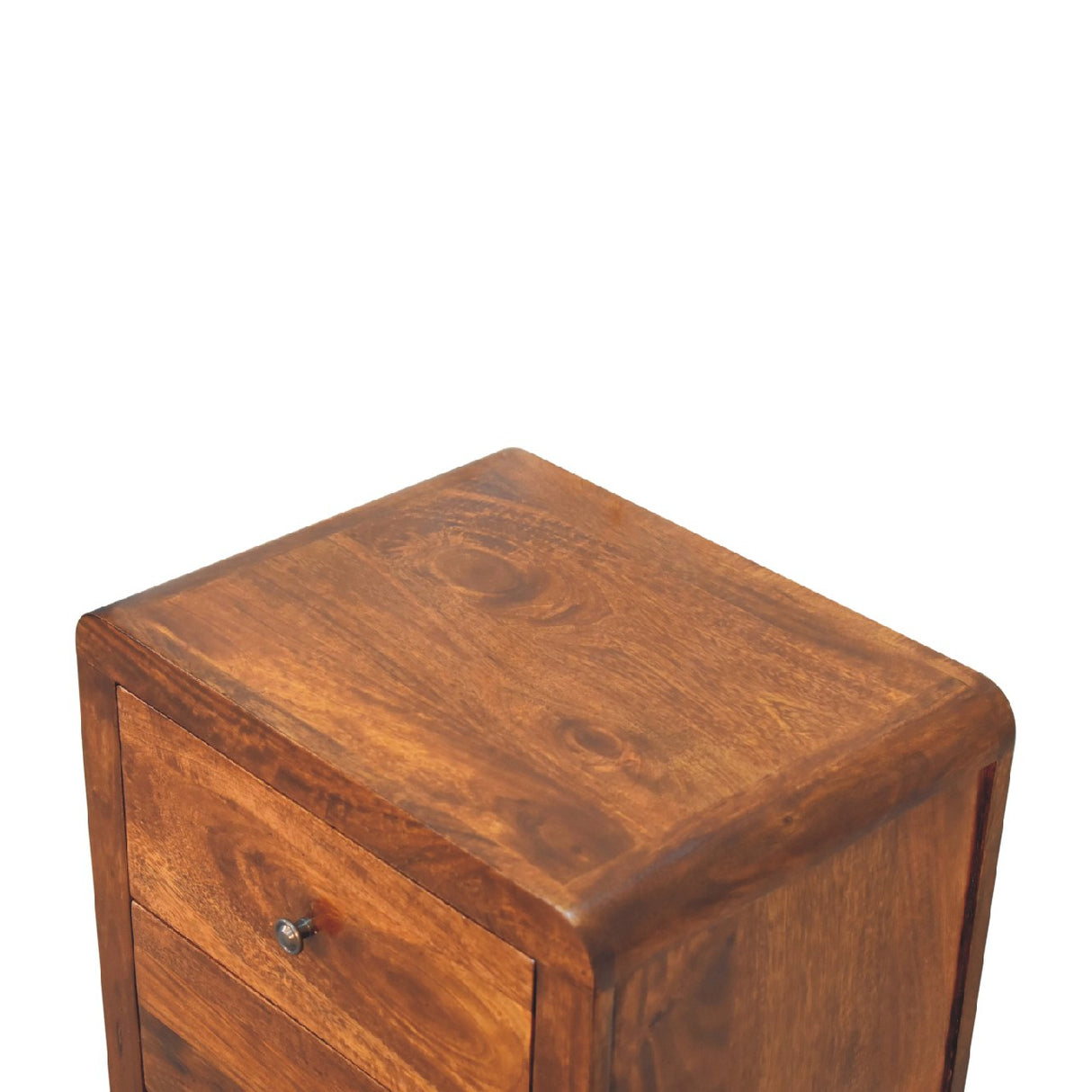 Solid Mango Wood Bedside Cabinet With 3 Drawers - Aspen