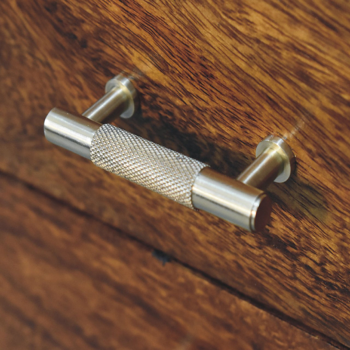 Solid Mango Wood Bedside Cabinet With 3 Drawers - Luca