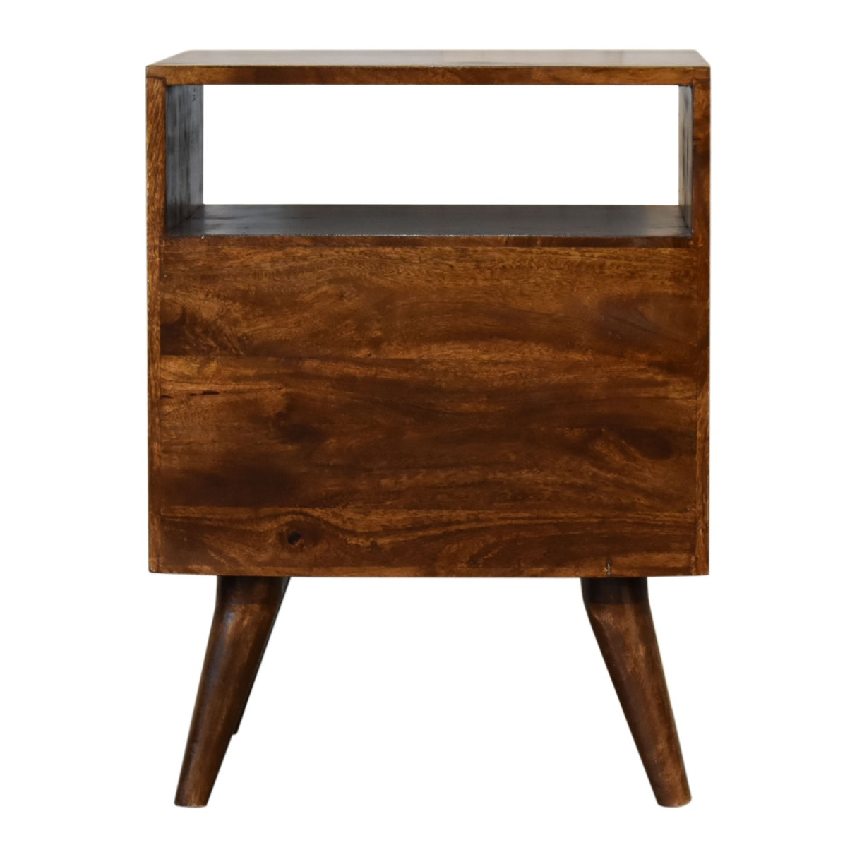 Solid Mango Wood Bedside Cabinet Classic With 2 Drawers - Derby