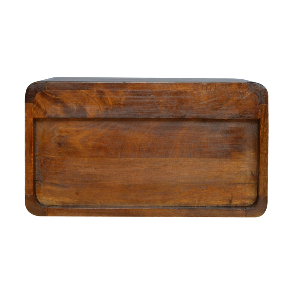 Solid Mango Wood Bedside Cabinet Curve Floating With 1 Drawer - Birmingham