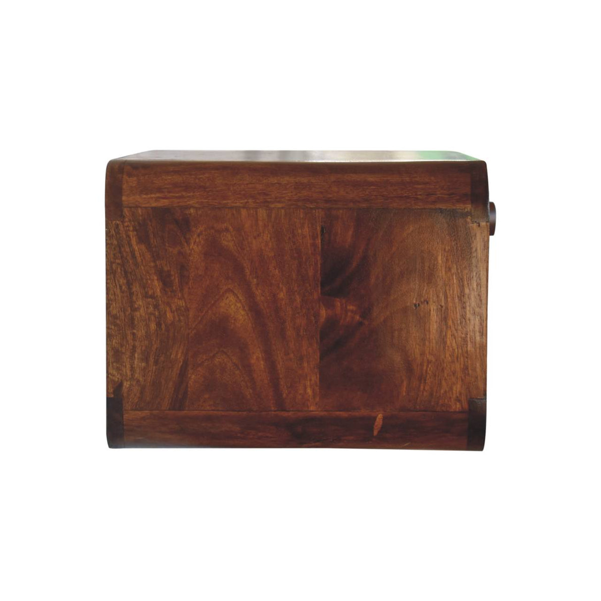 Solid Mango Wood Bedside Cabinet Floating With 1 Woven Front Drawer - Birmingham