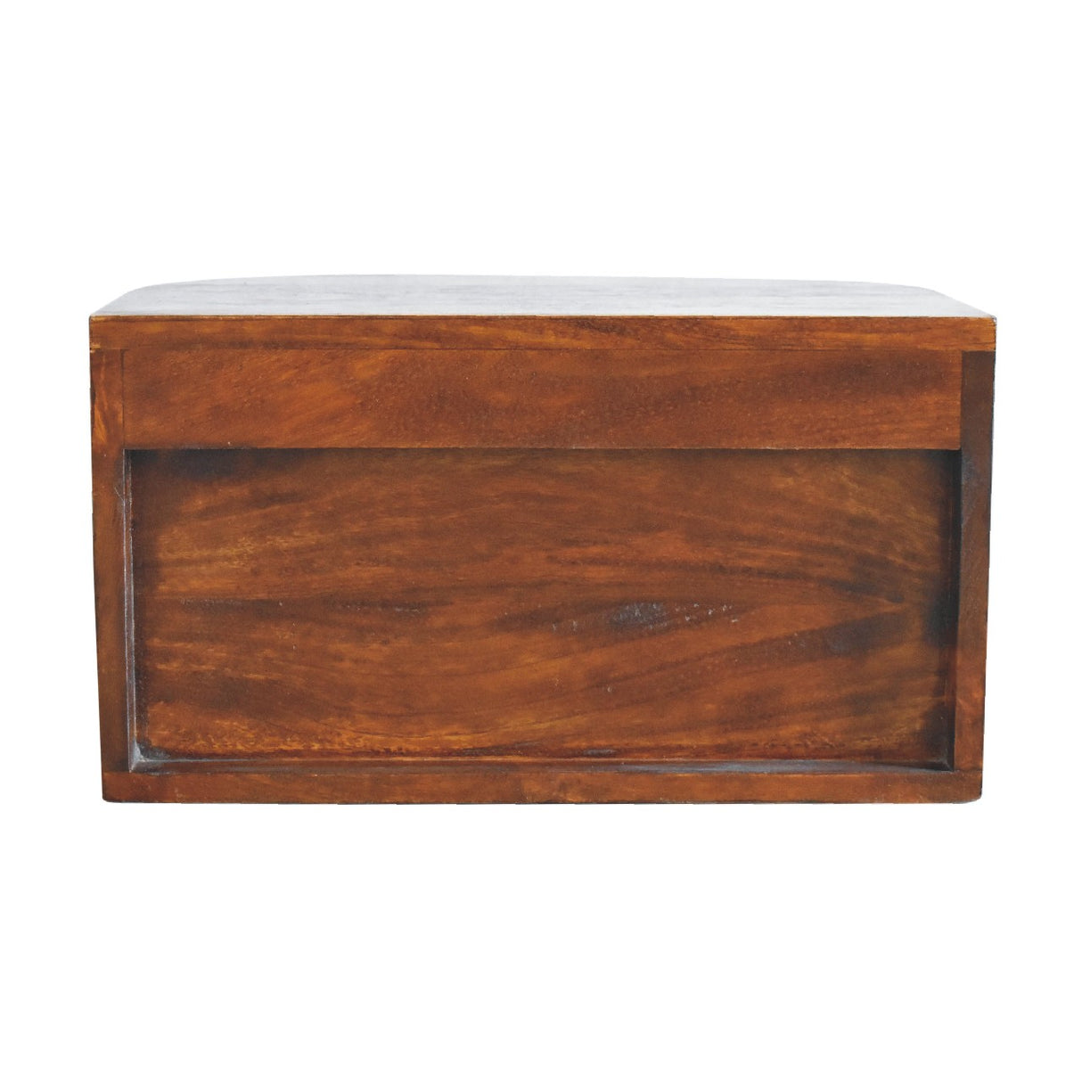Solid Mango Wood Bedside Cabinet Floating With 2 Drawers - Lunar