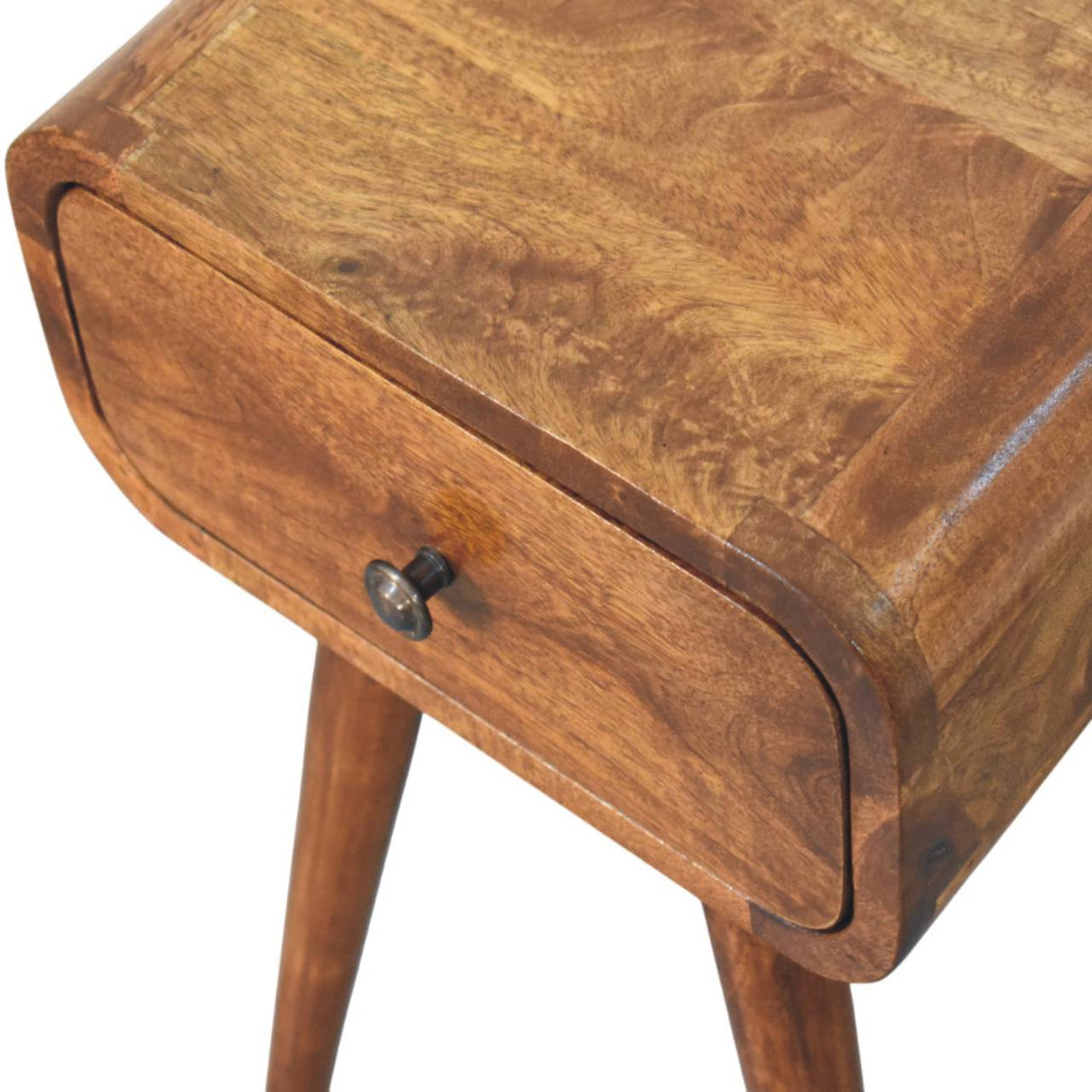 Solid Mango Wood Bedside Cabinet Mini With 1 Drawer - Avora