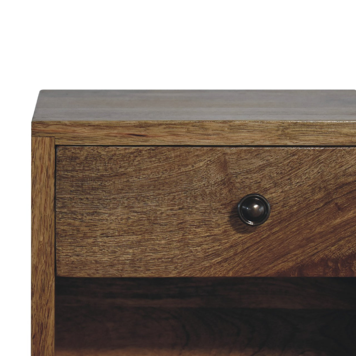 Solid Mango Wood Bedside Cabinet Mini Floating With 1 Drawer - Hereford