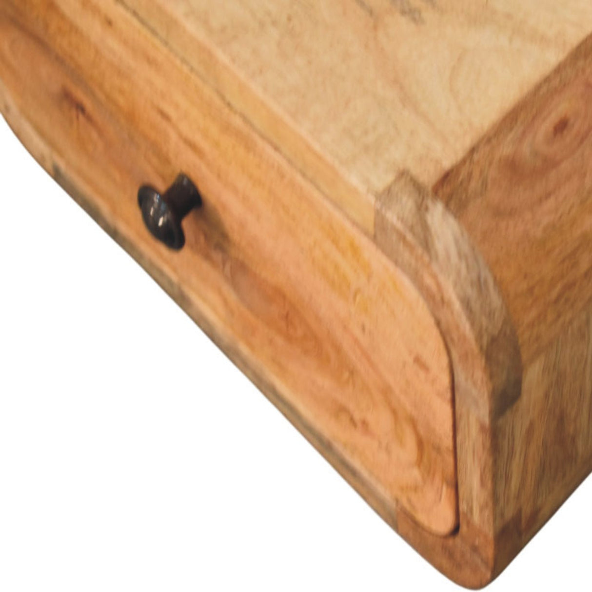 Solid Mango Wood Bedside Cabinet Mini Wall Mounted With 1 Drawer - Avora