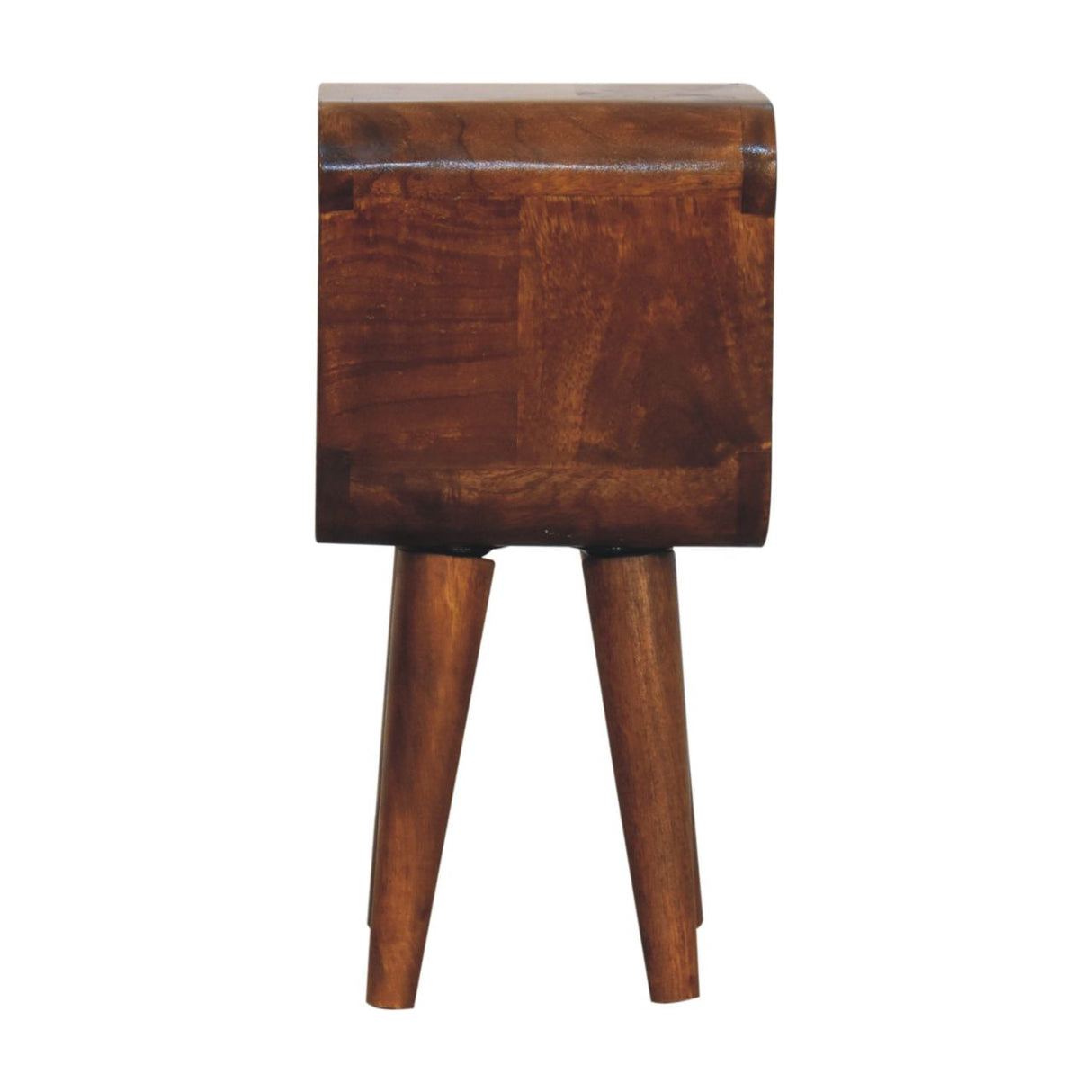 Solid Mango Wood Bedside Cabinet Minimalist With Open Slot - Exeter