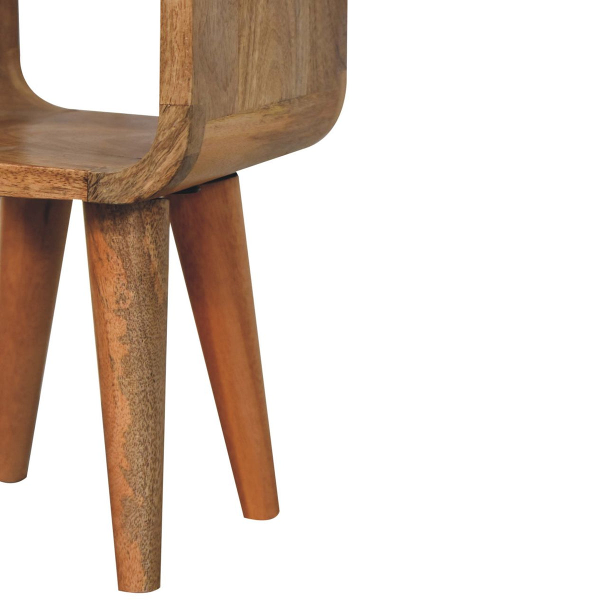 Solid Mango Wood Bedside Cabinet Minimalist With Open Slot - Exeter