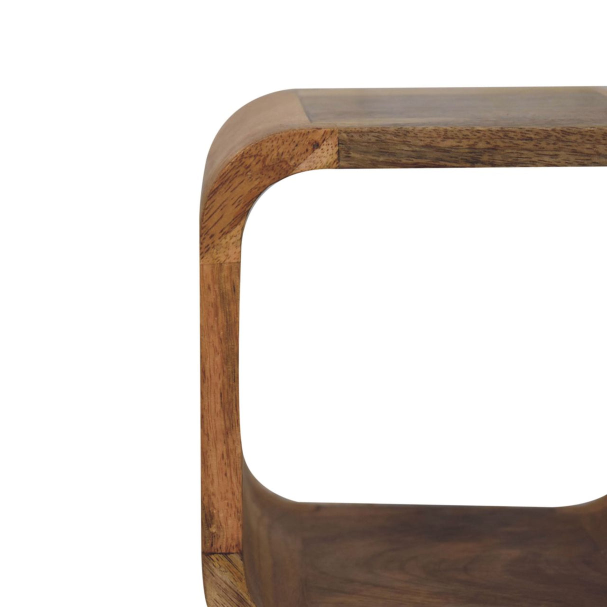 Solid Mango Wood Bedside Cabinet Minimalist With Open Slot - Exeter
