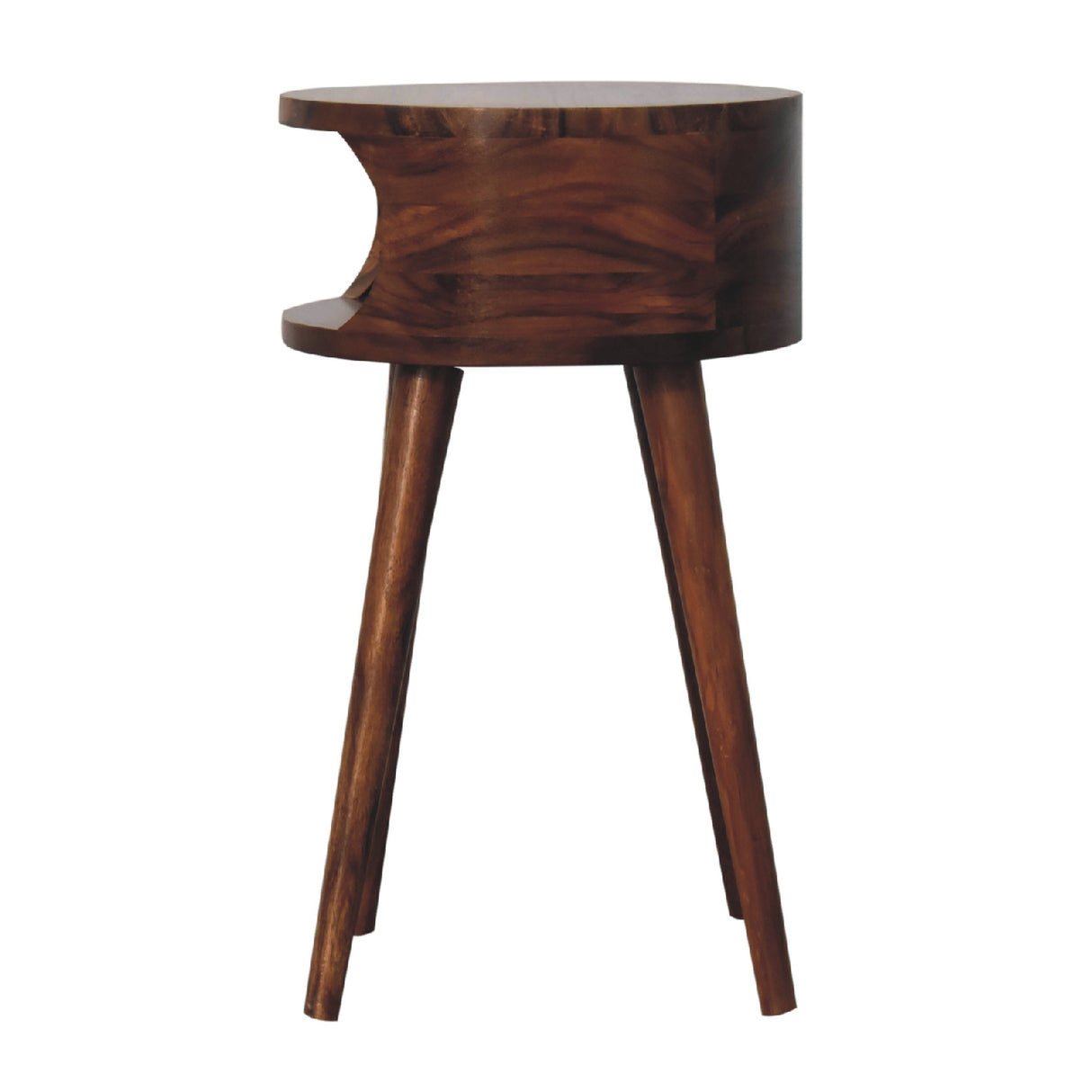 Solid Mango Wood Bedside Cabinet Open Shelf - Alina