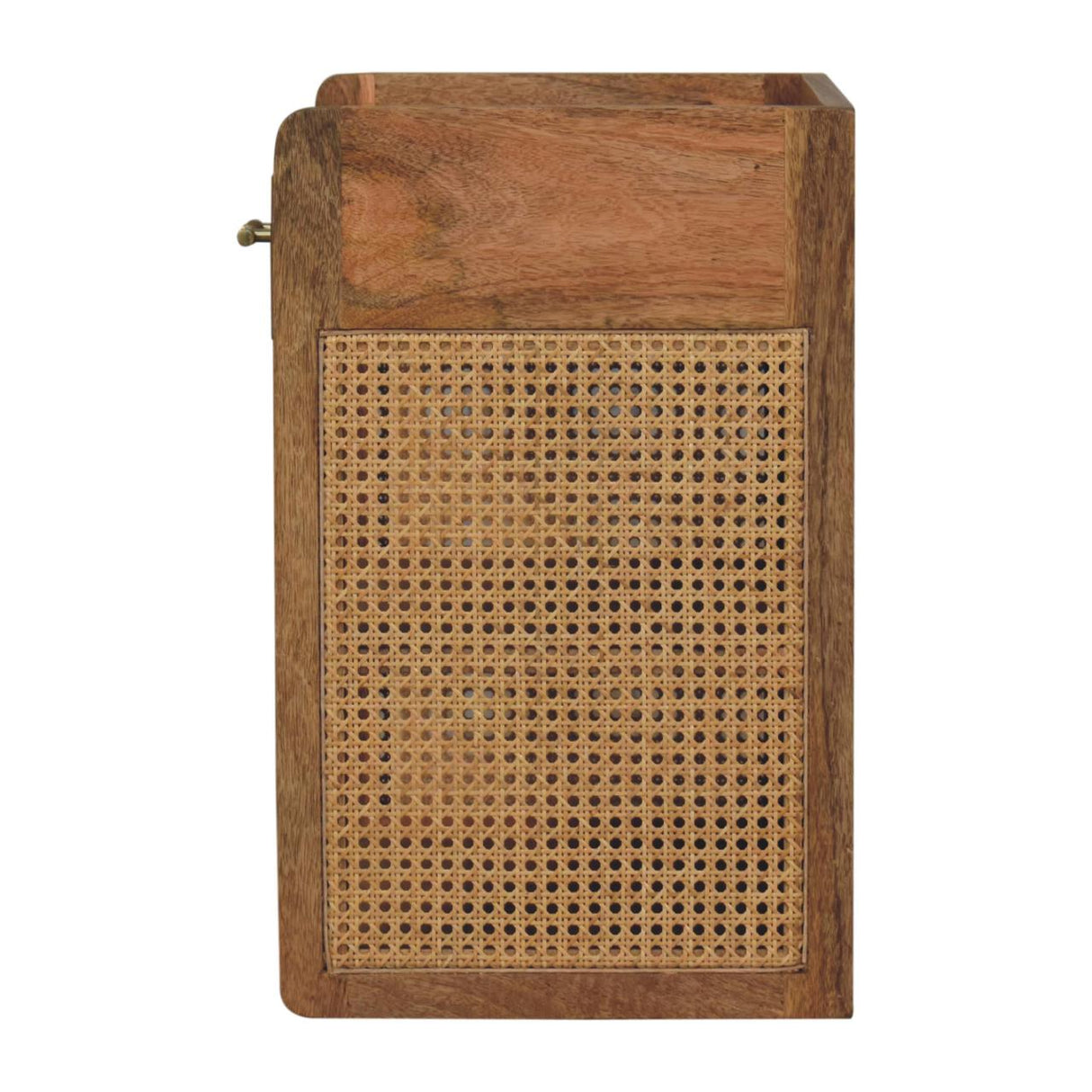 Solid Mango Wood Bedside Cabinet Open With T-Bar - Larissa