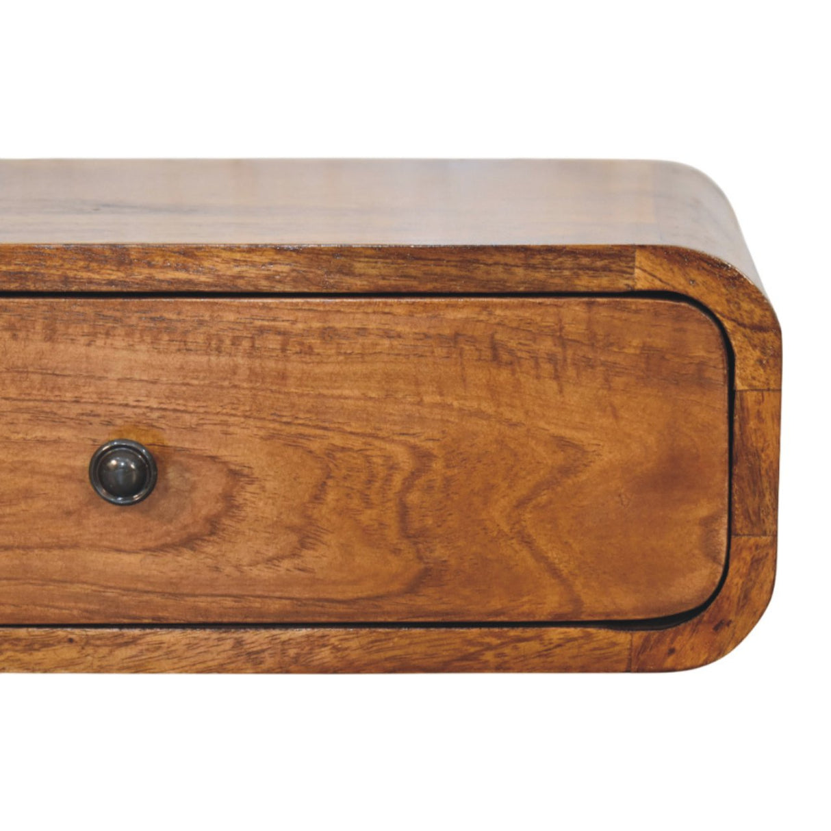 Solid Mango Wood Bedside Cabinet Wall Mounted With 1 Drawer - Avora