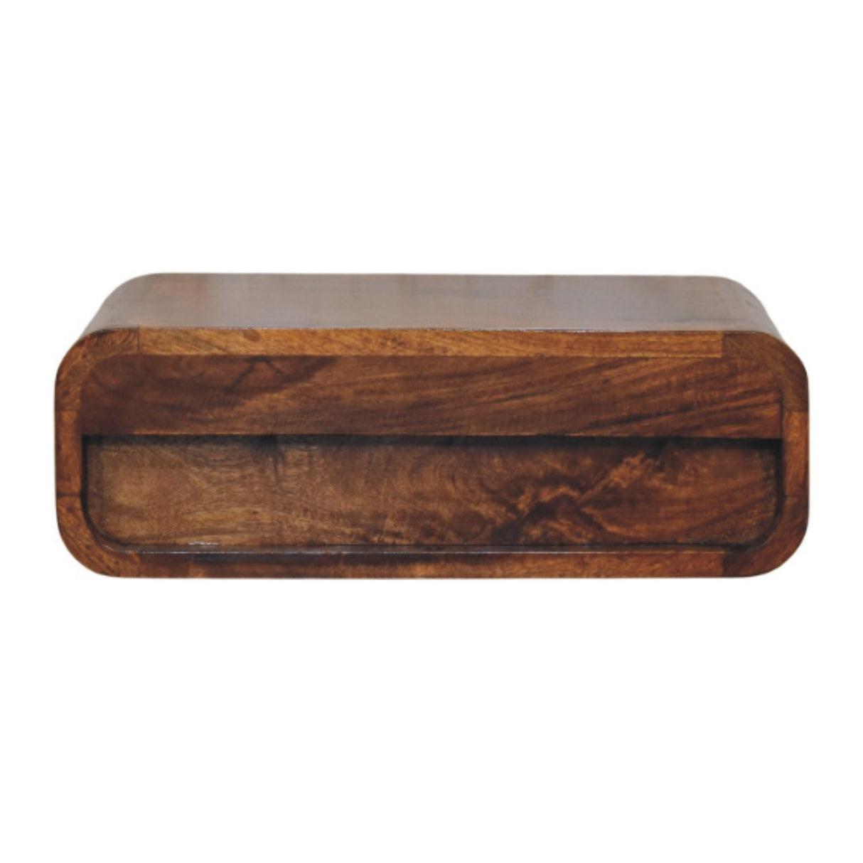 Solid Mango Wood Bedside Cabinet Wall Mounted With 1 Drawer - Avora