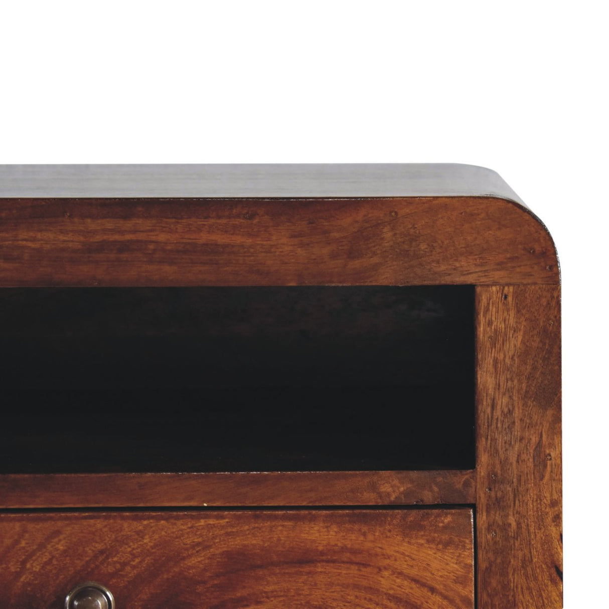 Solid Mango Wood Bedside Cabinet Wall Mounted With 1 Drawer - Birmingham