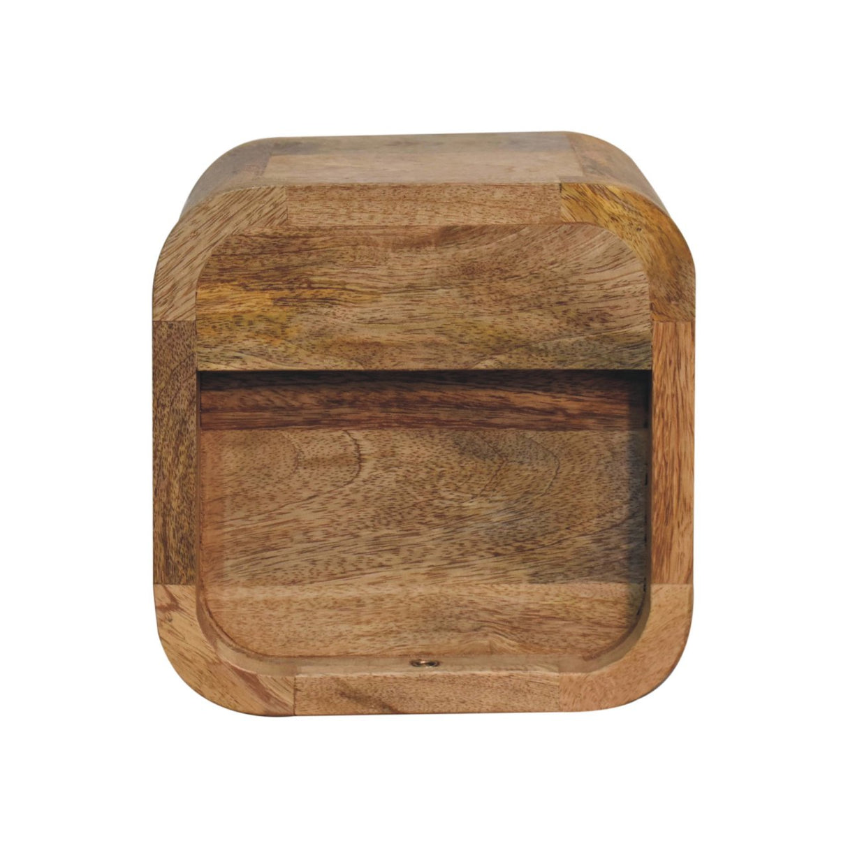 Solid Mango Wood Bedside Cabinet Wall Mounted With 1 Drawer - Exeter