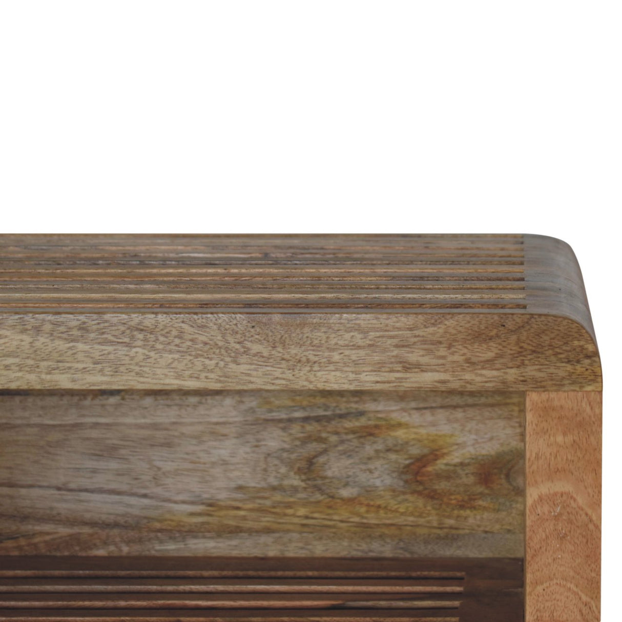 Solid Mango Wood Bedside Cabinet Wall Mounted With 2 Open Slots - Soba