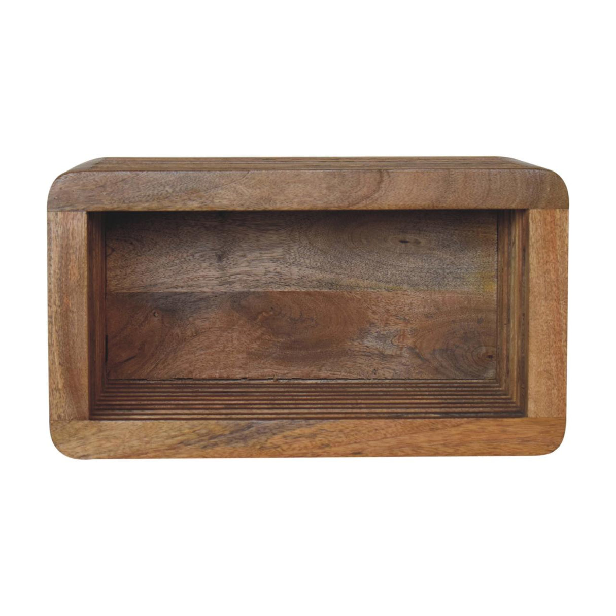 Solid Mango Wood Bedside Cabinet Wall Mounted With Open Slot - Soba