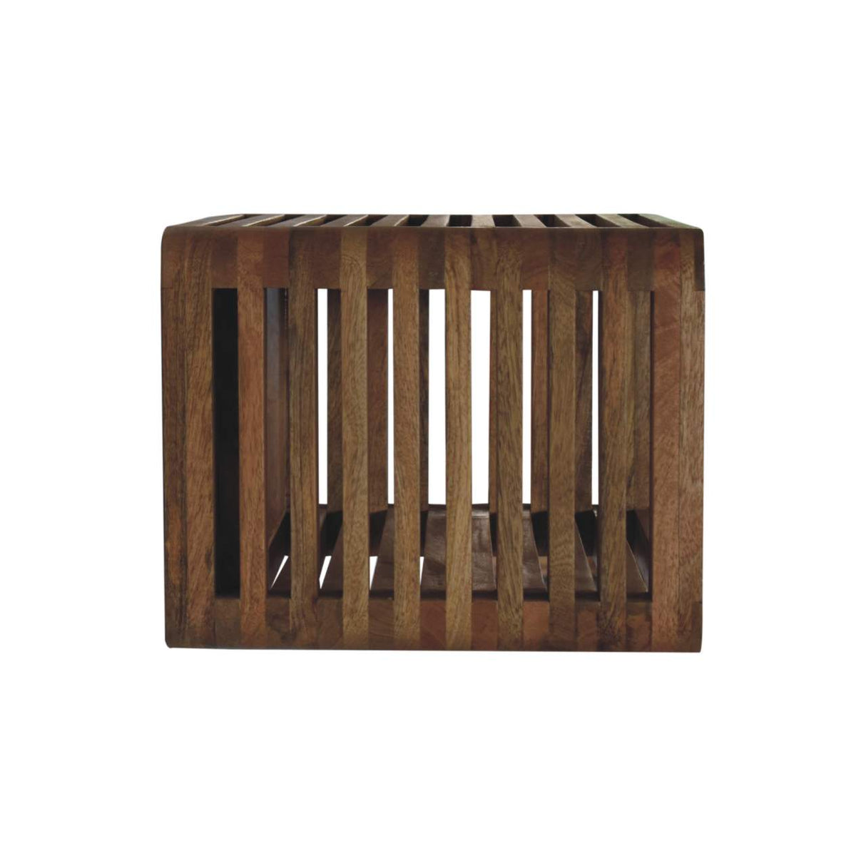 Solid Mango Wood Bedside Cabinet Wall Mounted With Open Slot - Soba