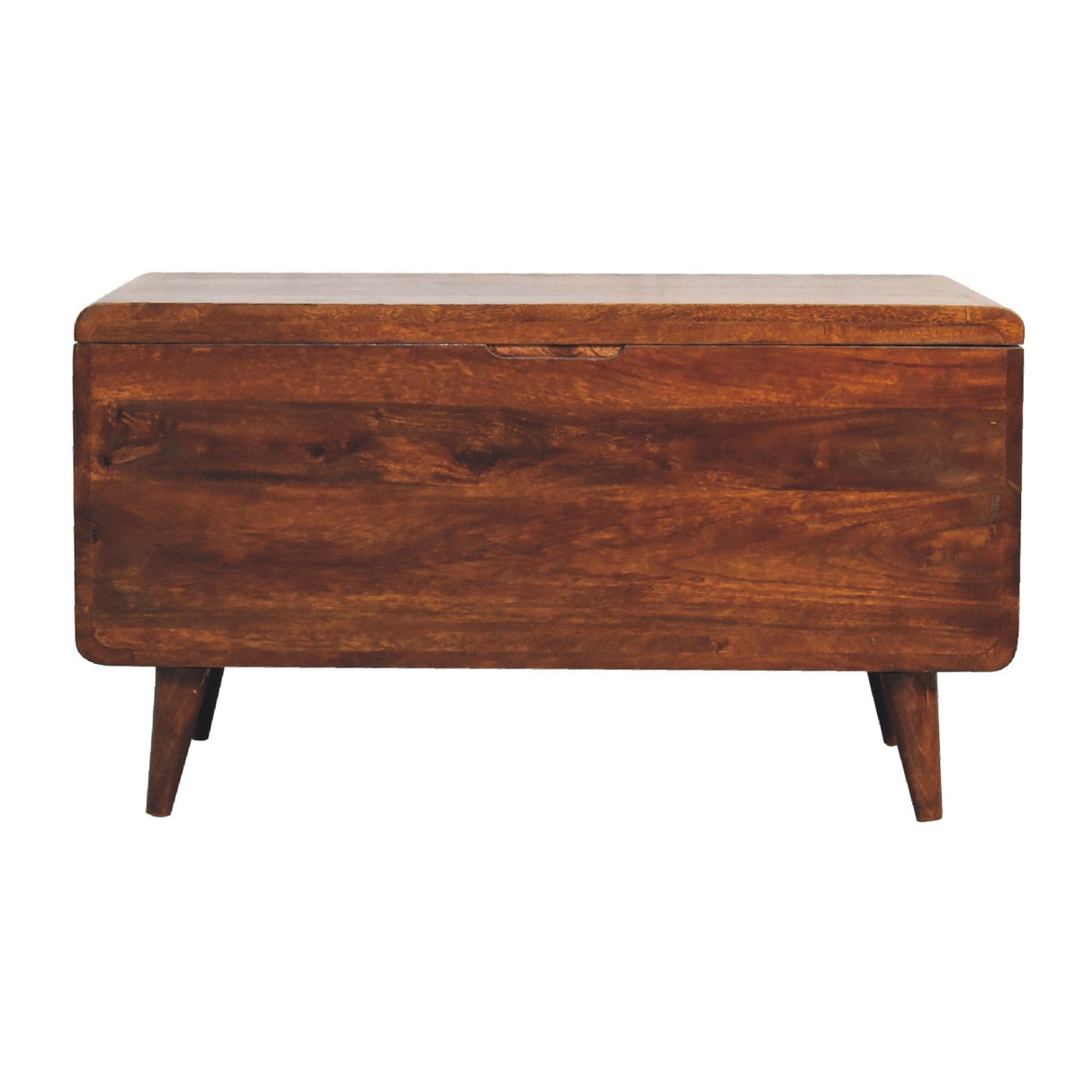 Solid Mango Wood Blanket Box Curved - Gloucester