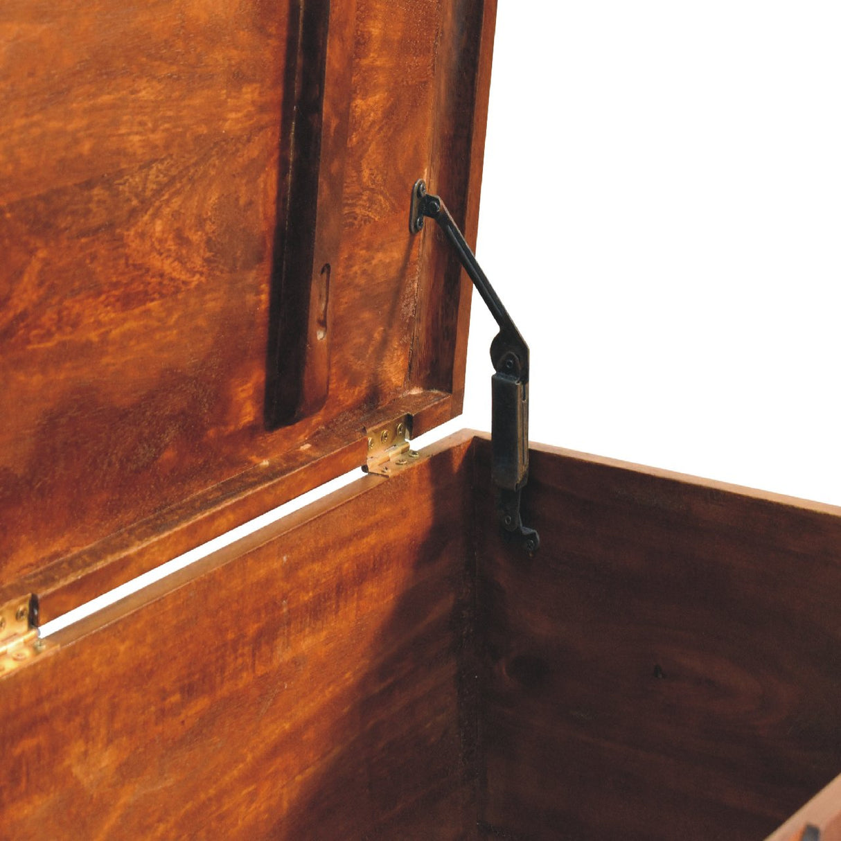 Solid Mango Wood Blanket Box Curved - Gloucester