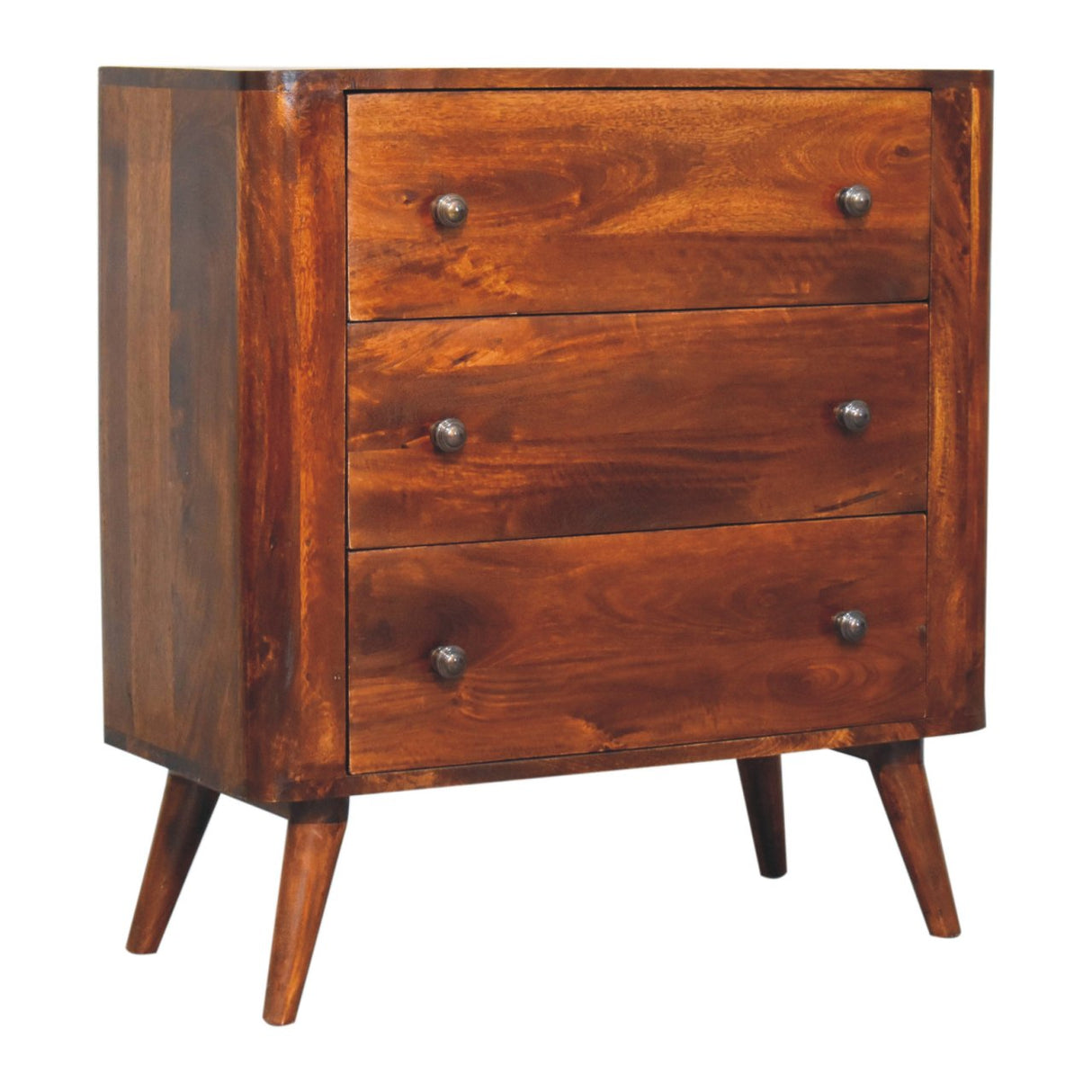 Solid Mango Wood Chest Of 3 Drawers - Bera