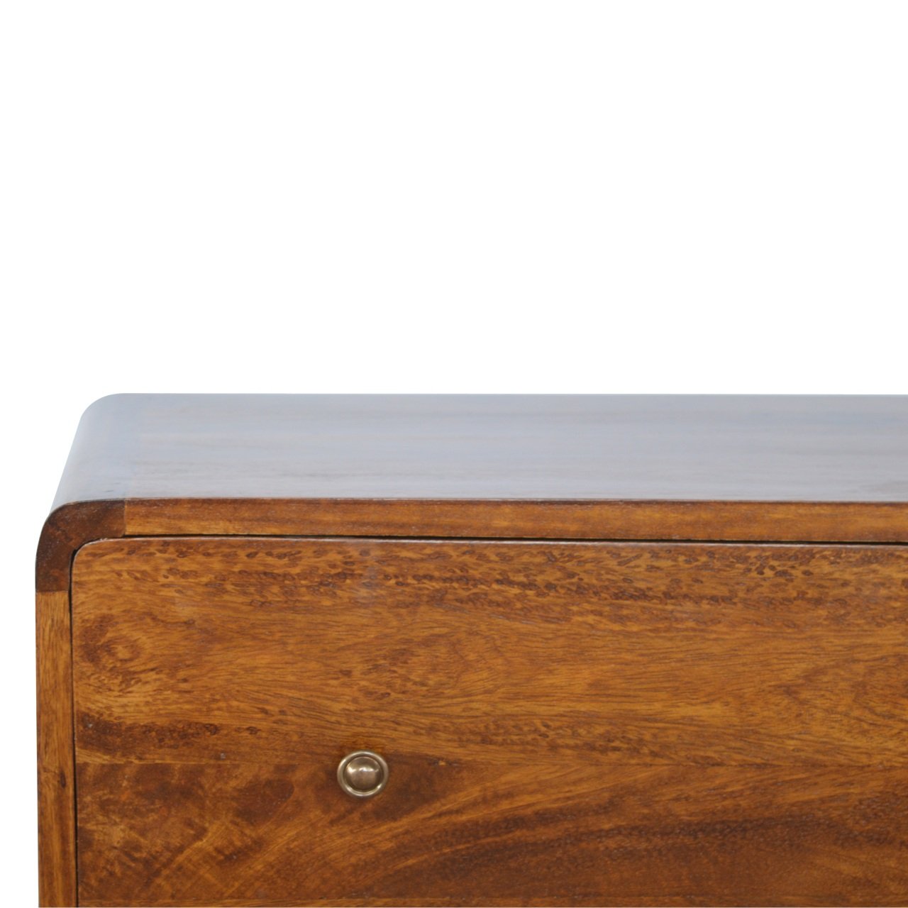 Solid Mango Wood Chest Of 3 Drawers Curved - Gloucester
