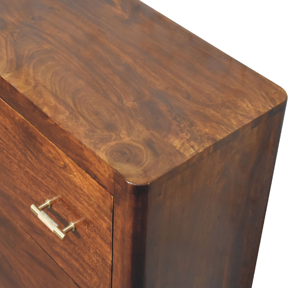 Solid Mango Wood Chest Of 3 Drawers - Luca