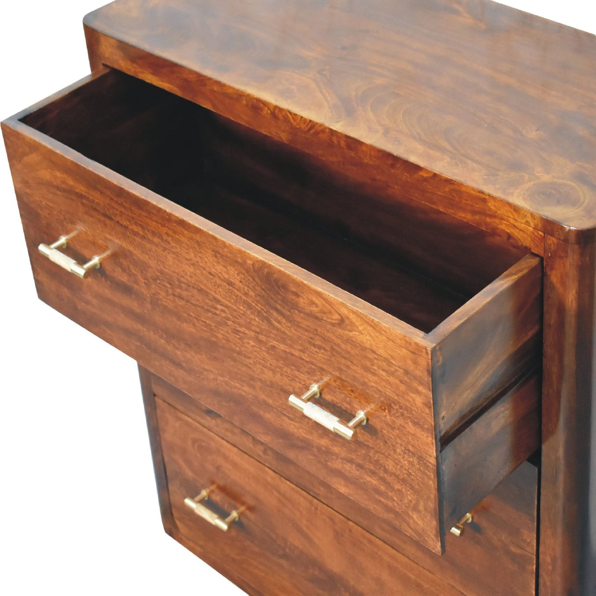 Solid Mango Wood Chest Of 3 Drawers - Luca