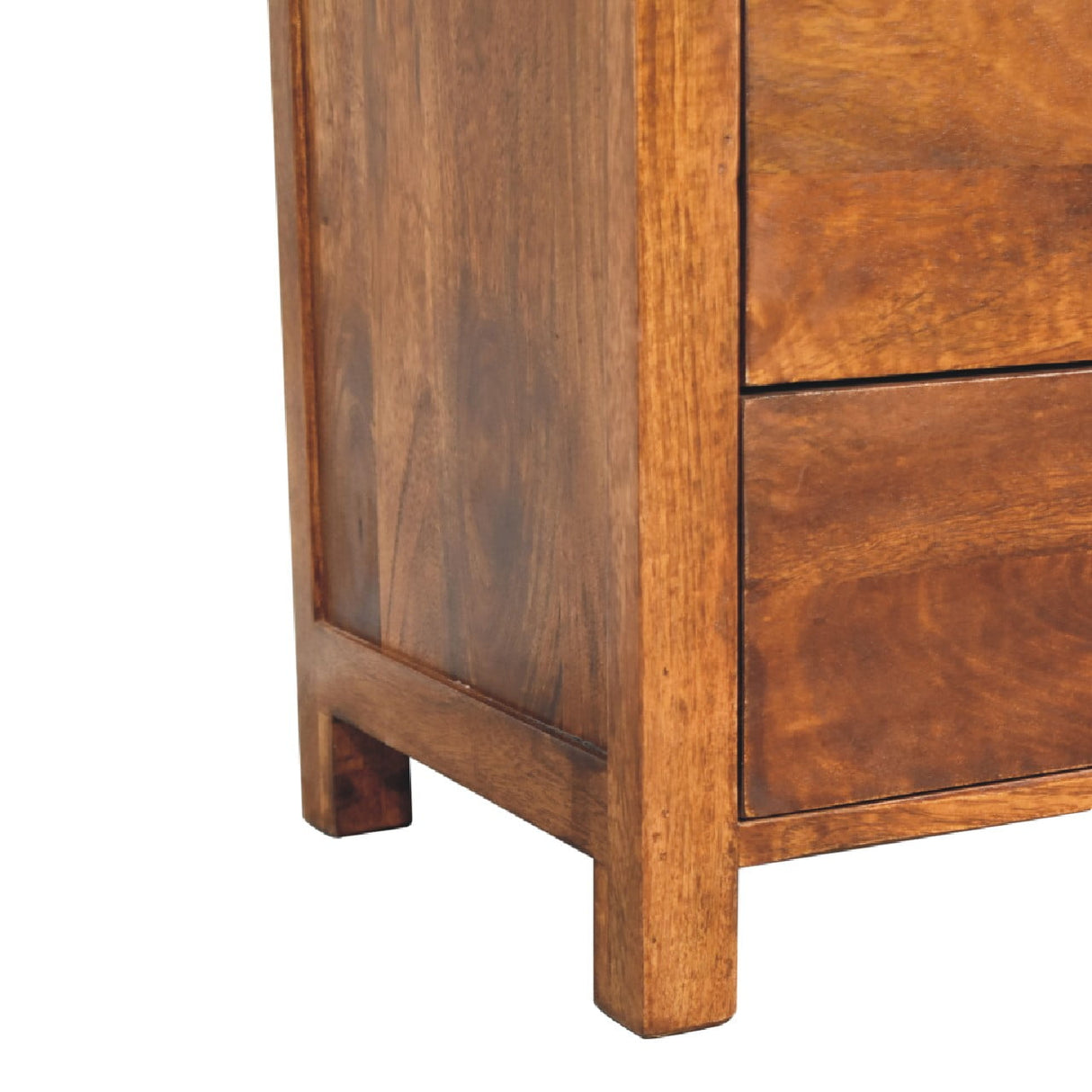 Solid Mango Wood Chest Of 5 Drawers - Aspen