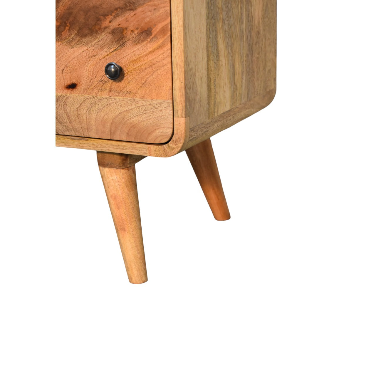 Solid Mango Wood Chest Of 6 Drawers Large And Curved - Lincoln