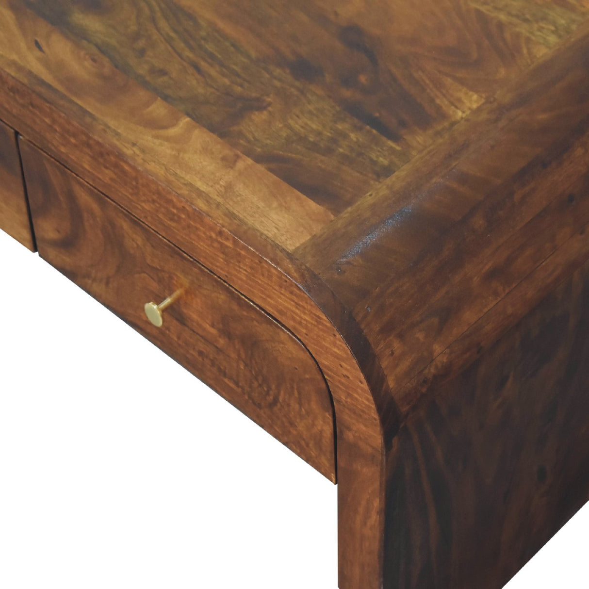 Solid Mango Wood Coffee Table With 2 Drawers - Darcy