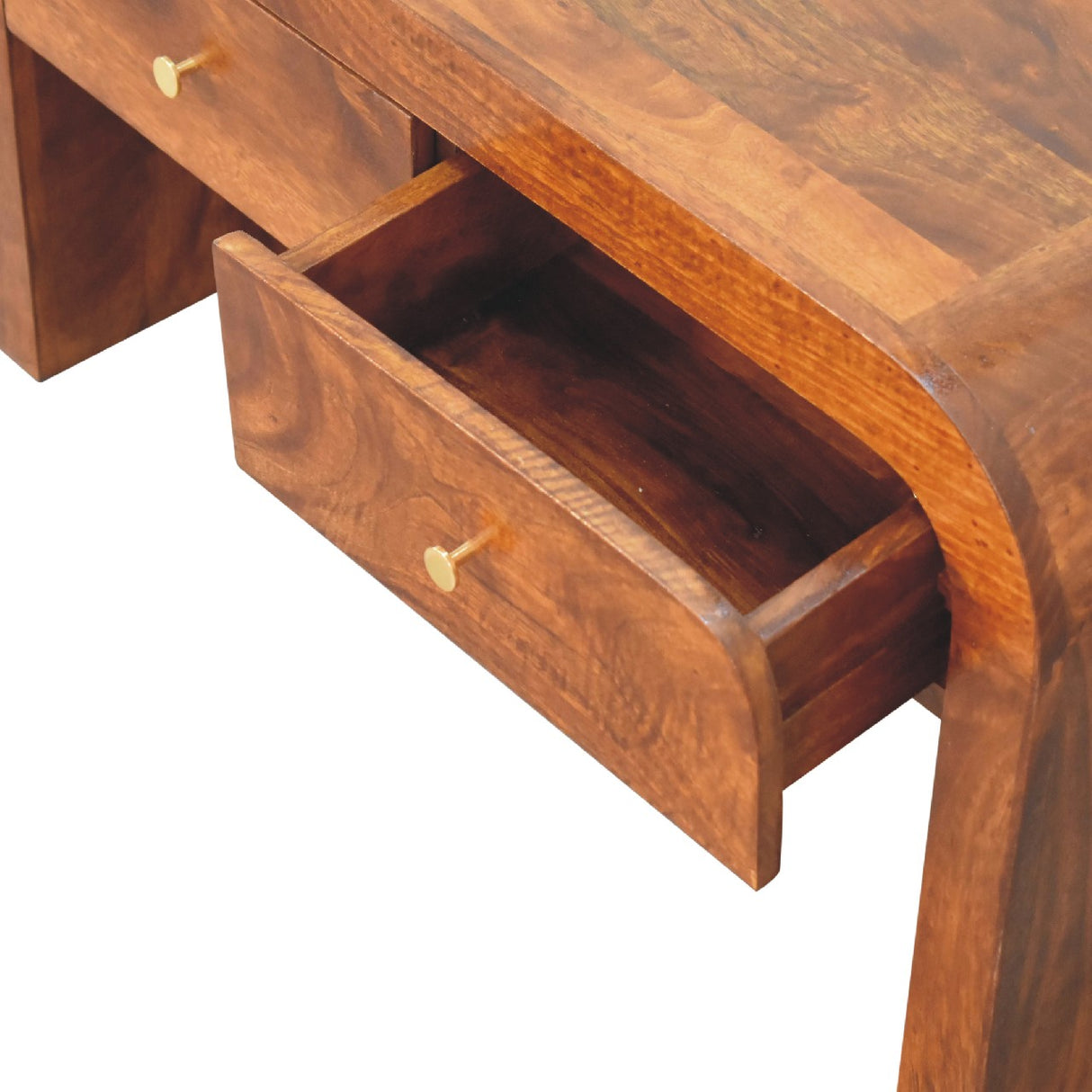 Solid Mango Wood Coffee Table With 2 Drawers - Darcy