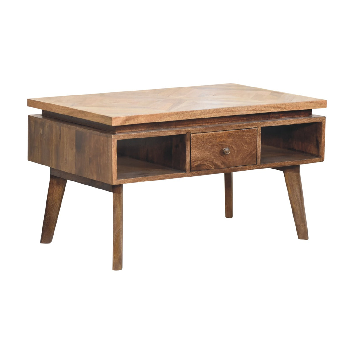 Solid Mango Wood Coffee Table With 2 Drawers - Granary