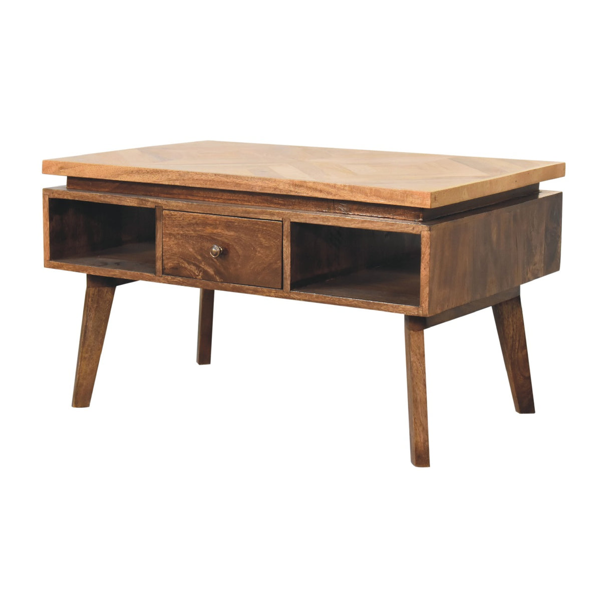 Solid Mango Wood Coffee Table With 2 Drawers - Granary