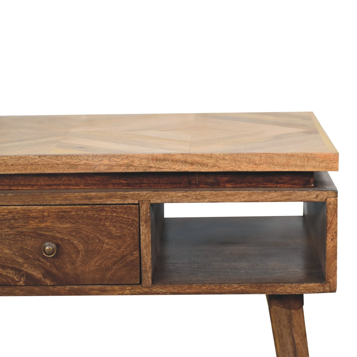 Solid Mango Wood Coffee Table With 2 Drawers - Granary
